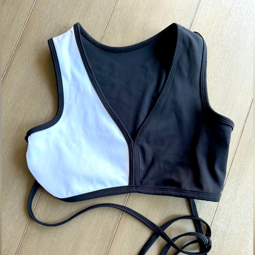 Five Dancewear Top.  Black and white .  Size YXL Plus